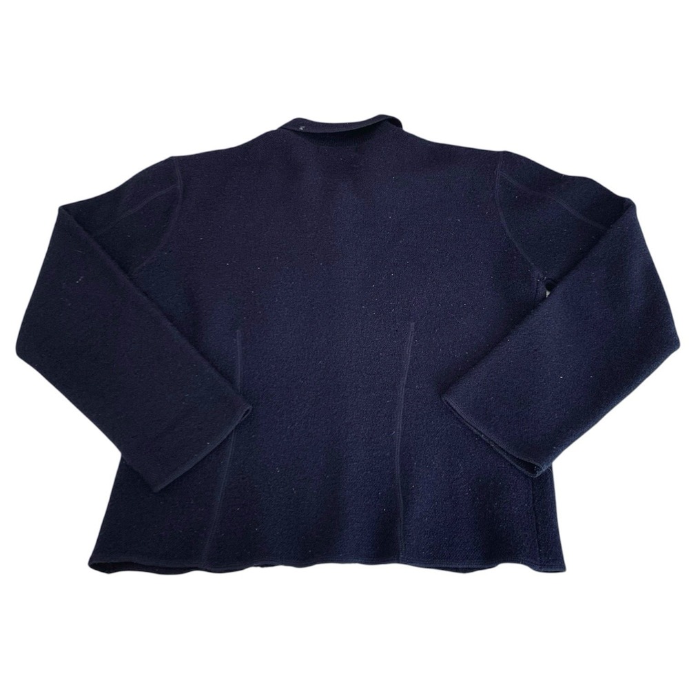VTG Casual Corner Annex Cardigan Sweater Jacket XL Navy Wool Button Up‎ Collared - Picture 2 of 12